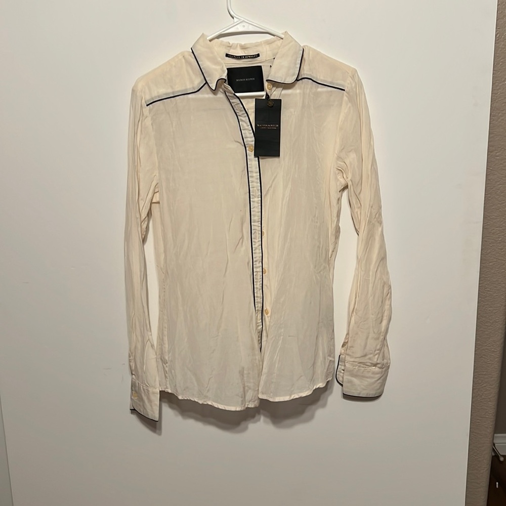 Maison Scotch Light and sheer Blouse..Never worn with tags.